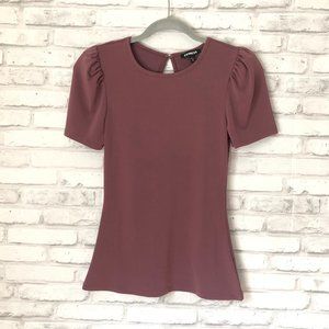 Express Crew Neck Puff Sleeve Tee